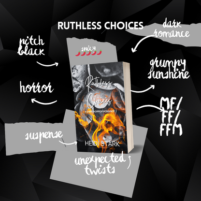 Ruthless Choices Signed Paperback Regular Edition Soft Cover Pitch-Black Dark Romantic Horror Suspense